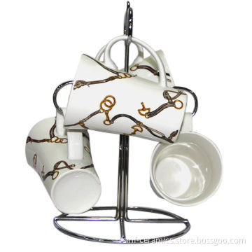 New Bone China V-shaped Mugs, full decal body/customized designs/materials/can be porcelain/stone